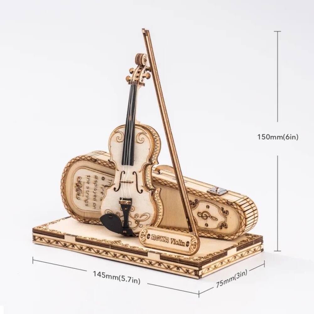Left. 3D Puzzle - DIY 3D Puzzle - Violin Capriccio - 62 pcs.