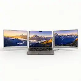 INVZI - MagHub Trio 16" Laptop Triple Screen Extender with Dual IPS Displays, USB-C / USB-A, Driver Required