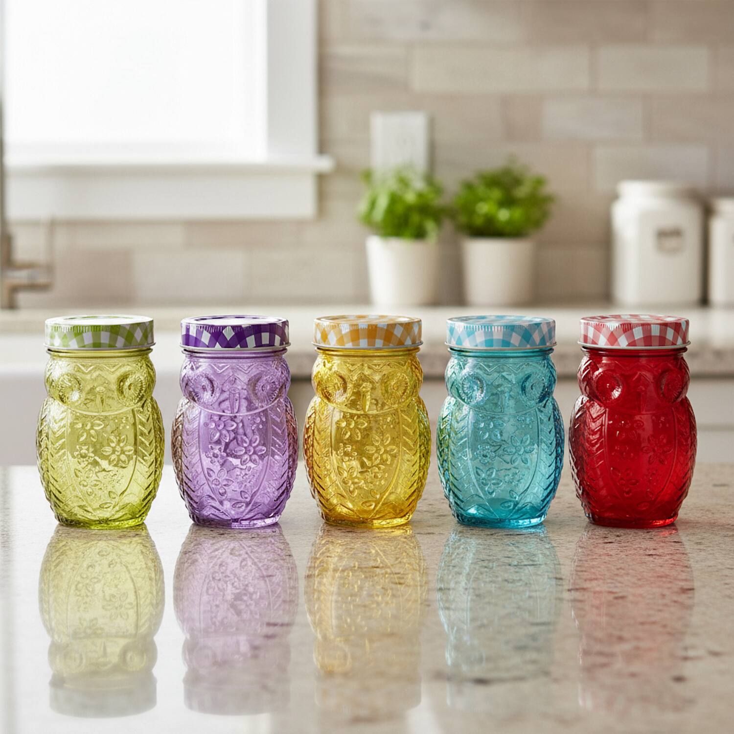 Angle. Style Setter - Owl Colors Set of 6 Jars 15 OZ..
