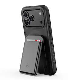 Mybat Pro - Maverick Series Rogue Edition MagSafe Case with MagStash Wallet Folio for iPhone 17 Pro - Black