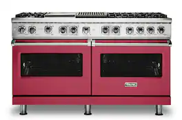 Viking - 5-Series Dual Fuel Self-Clean 60"W Sealed Burner Range - Valentine
