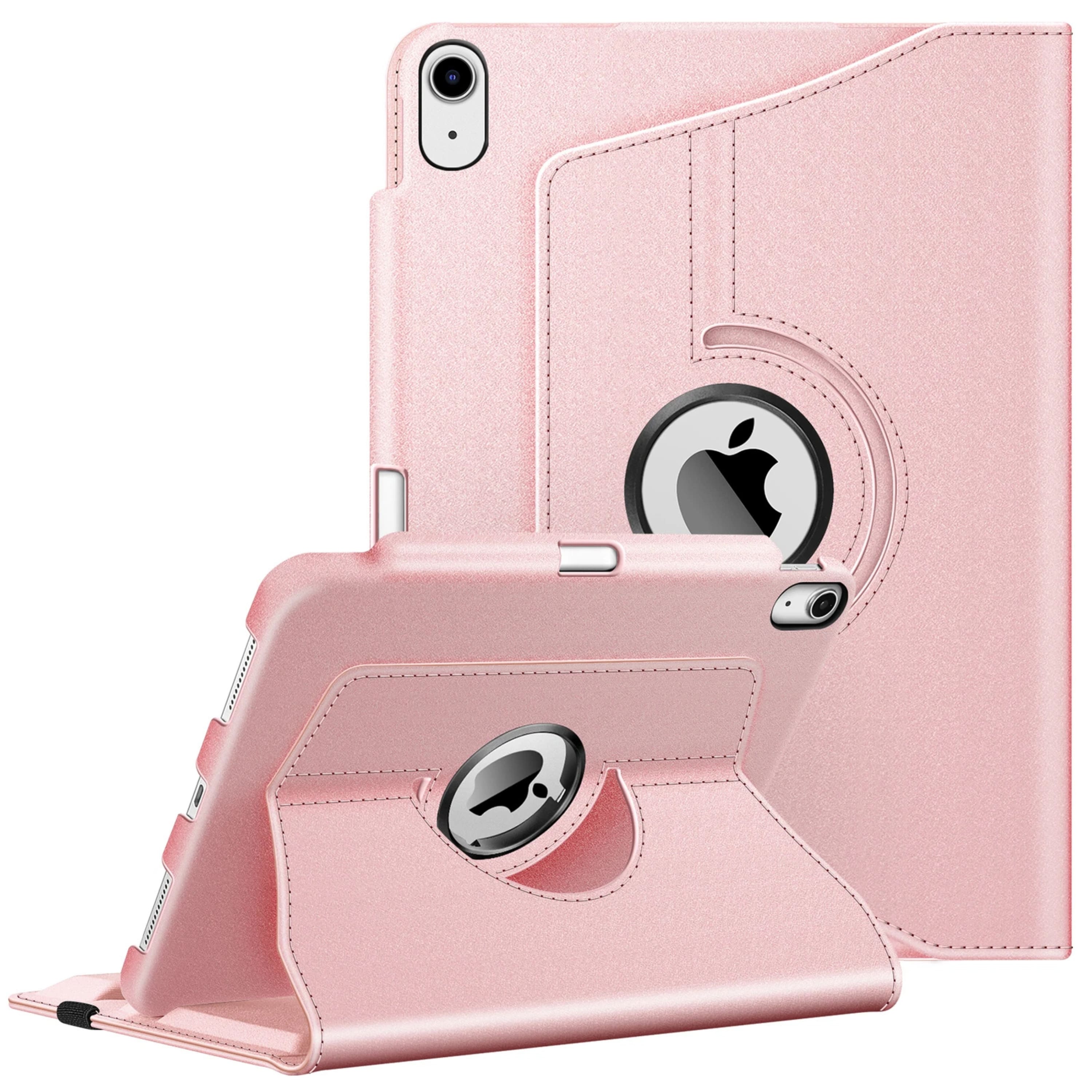Front. Kitcheniva - Rotating Protective Case For iPad Air 11 Inch M3 2025 2024 And iPad Air 5th 4th Rose Gold - Rose Gold.