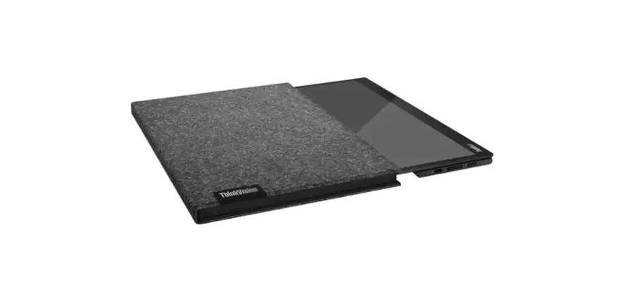 Alt View 13. Lenovo - ThinkVision M14d 14" IPS LCD Monitor (USB-C) - Raven Black.