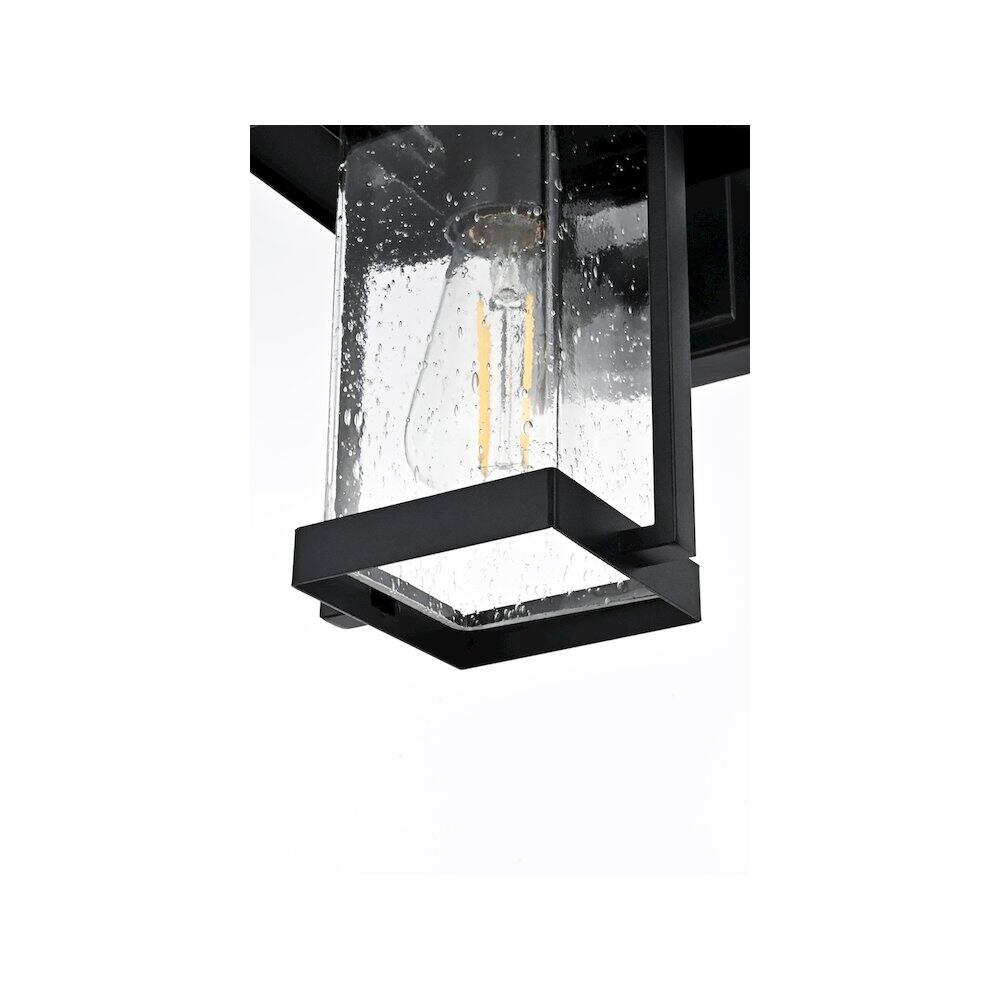 Alt View 1. Elegant Lighting - Tioga 7 inch Outdoor Pendant in Black - Black.
