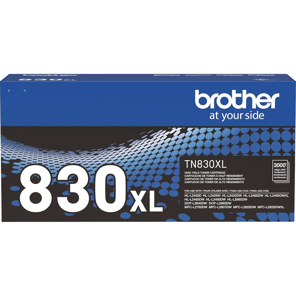 W.REEEEE E20EL brother at your side TN830XL 3000 -t ieid HIGH YIELD TONER CARTRIDGE rendiomant DE HAUT RENDIMIENTO CARTOUCHE TONER A RENDEMENT CARTUCHO DE TONER DE ALTO RENDIMIENTO CARTUCHO DE TONER DE ALTO RENDIMENTO 830 XL MFC-L2760DW FOR HL-L2465DW HL-L2400D DCP-L2640DW USE WITH POUR HL-L2405W HL-L2480DW DCP-L2660DW MFC-L2807DW UTILISER AVEC HL-L2420DW HL-L2865DW PARA MFC-L2820DW USO CON HL-L2460DW PARA USO MFC-L2820DWXL COM HL-L2460DWXL