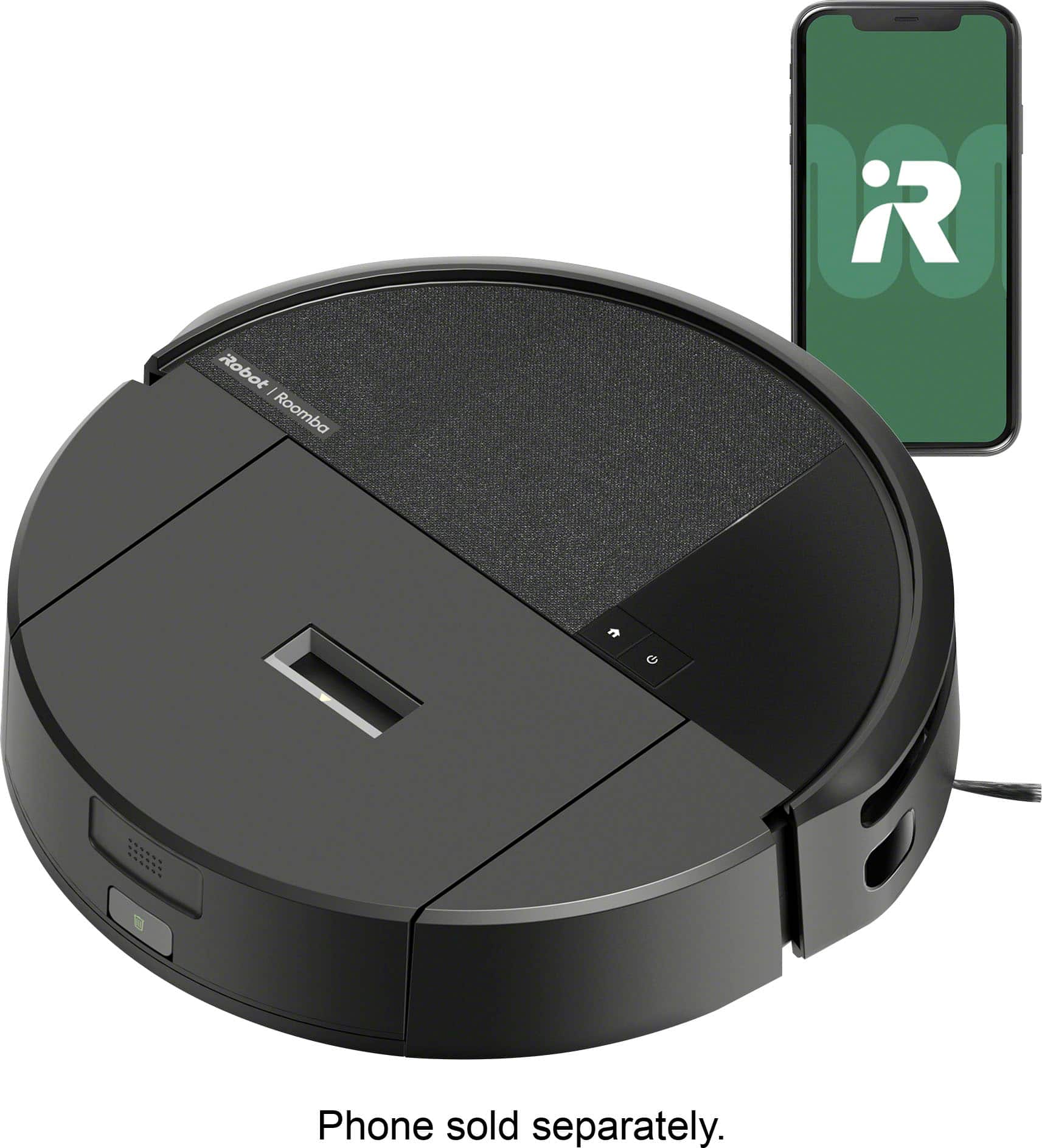 iRobot - Roomba 205 DustCompactor Vacuum - Auto-Compacts Debris Within Robot, No Emptying for 60 Days, Bagless, Intense Suction - Black - Front_Zoom