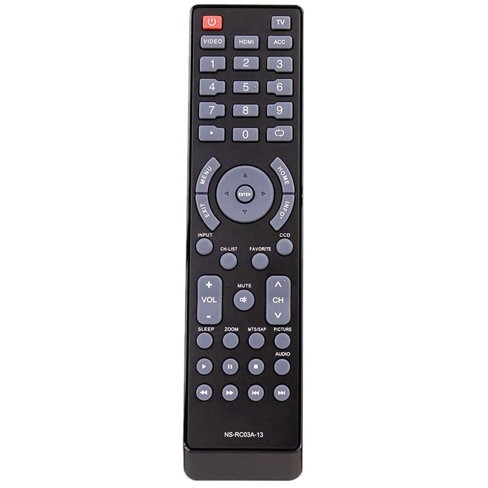 VINABTY - New NS-RC03A-13 Replaced Remote Fits for Insignia TV NS-42L260A13 NS-46L240A13 NS-42E440A13 NS-24L120A13 NS-39E340A13 - Black