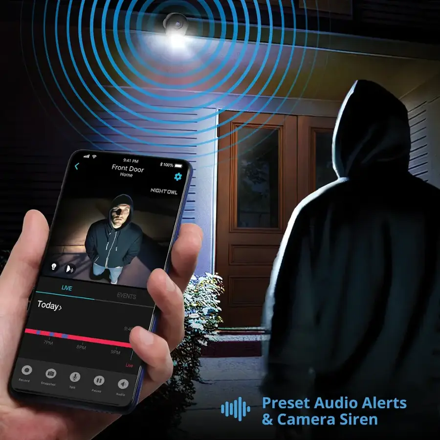 Present Audio Alerts & Camera Siren.