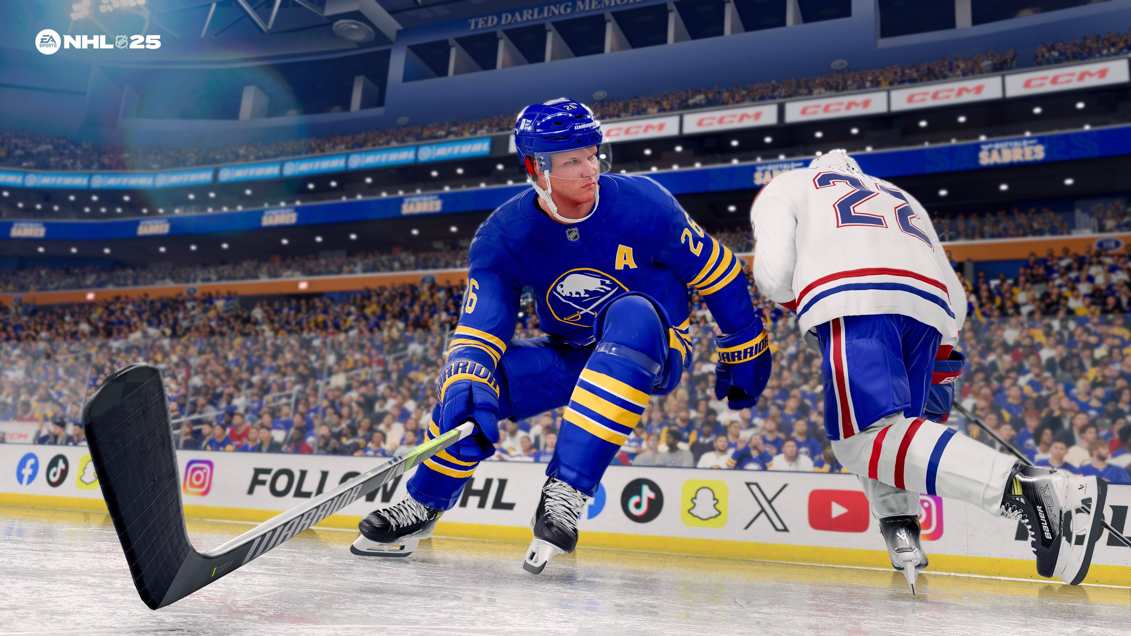 EA NHL 25 SOUTH RUTHERFORD SABRES MEMORIAL TED DARLING CCM CCM 26 CCM E-A-CCM CCM ITURL SABRES ITURL SABRES 22 A 20 6 CARRIO ARIDIA EA ECM f  FOLI M FER HL  X D pL  BAUER