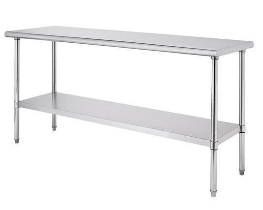 Front. TRINITY - TRINITY EcoStorage® | 72x24x35 | Stainless Steel Workbench | NSF - Stainless Steel.