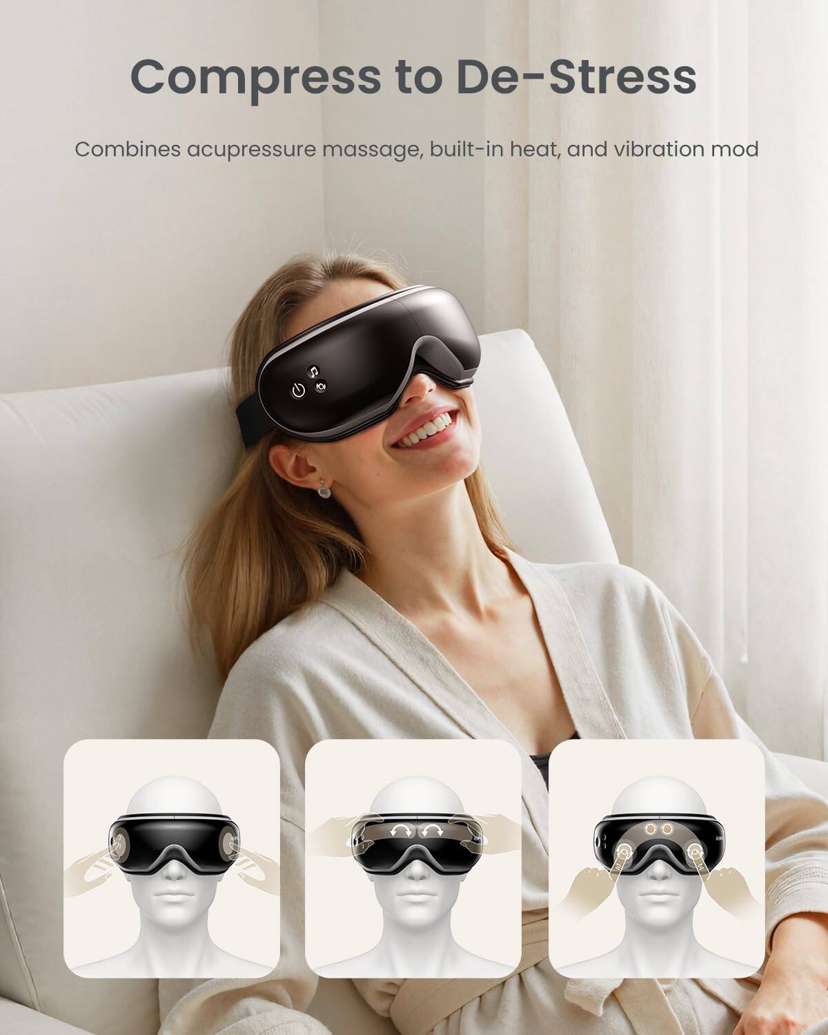 Compress to De-Stress

Combines acupressure massage, built-in heat, and vibration modes