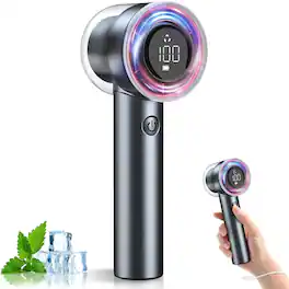 Loheer - Portable Handheld Turbo Fan High Speed Rechargeable Mini Travel Pocket Fan Brushless Motor