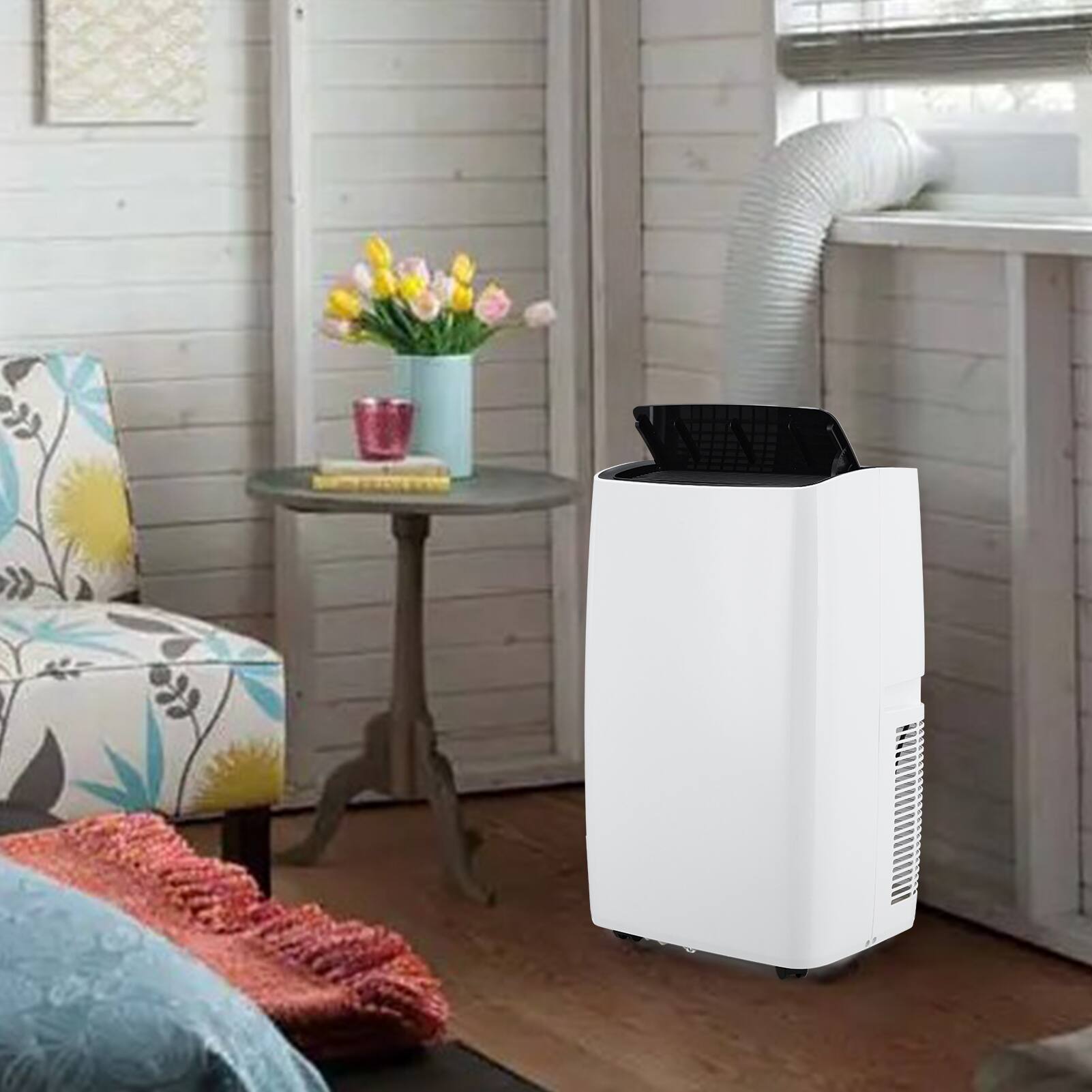 Alt View 2. Acekool - 3-In-1 Portable Air Conditioner 8000 BTUs 12,000BTU Quiet AC Unit with Window Kit - White.