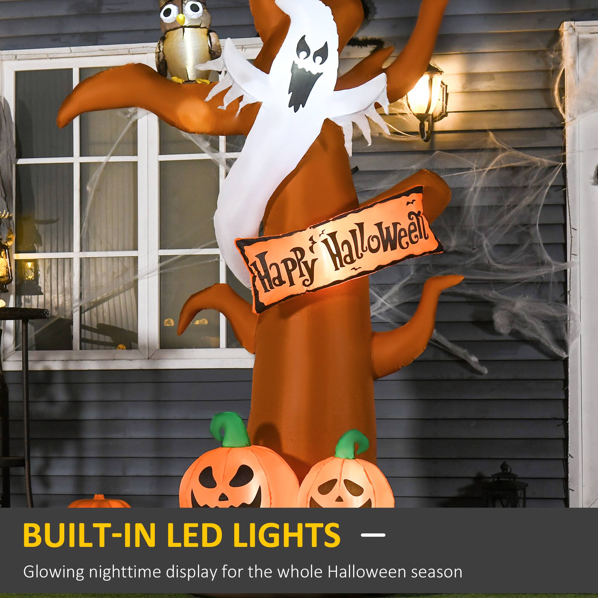 Happy Halloween

BUILT-IN LED LIGHTS  
Glowing nighttime display for the whole Halloween season