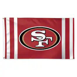 WinCraft - San Francisco 49ers 3' x 5' Vertical Stripes Deluxe Single-Sided Flag - Multicolor
