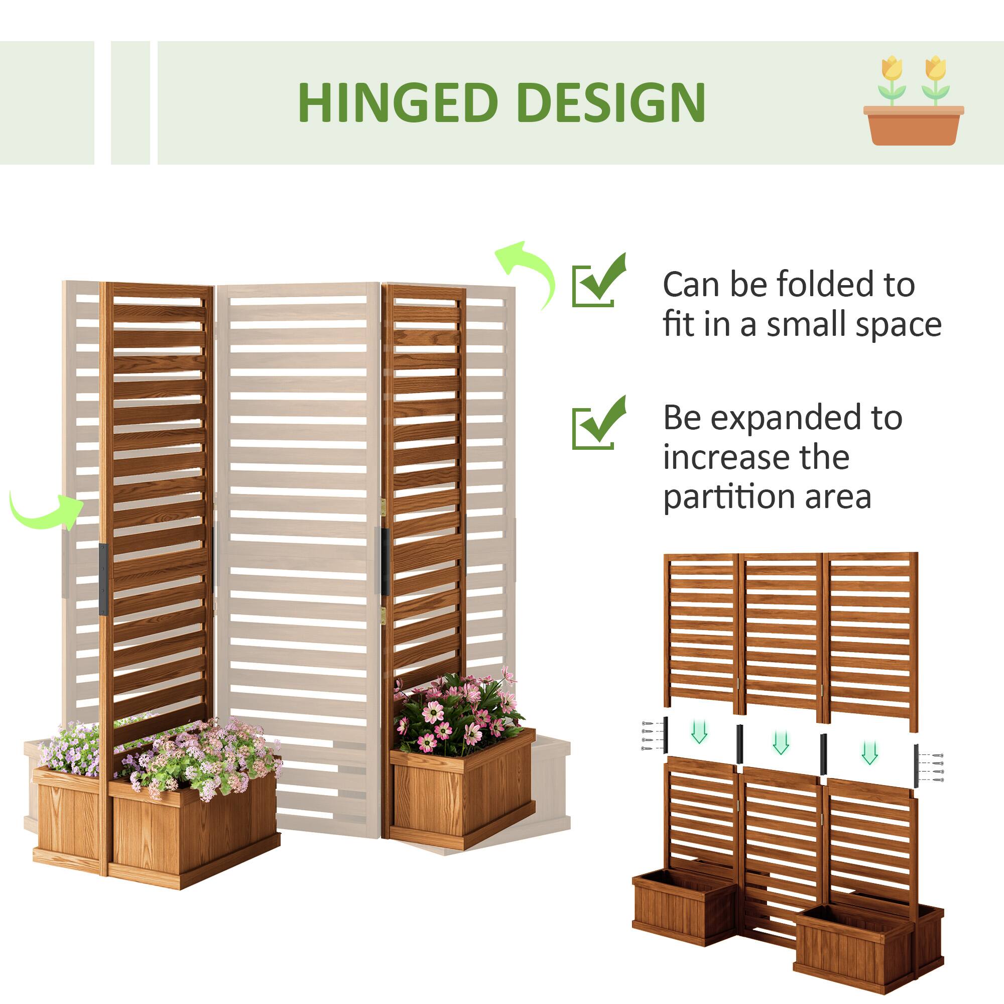 HINGED DESIGN  
- Can be folded to fit in a small space  
- Be expanded to increase the partition area