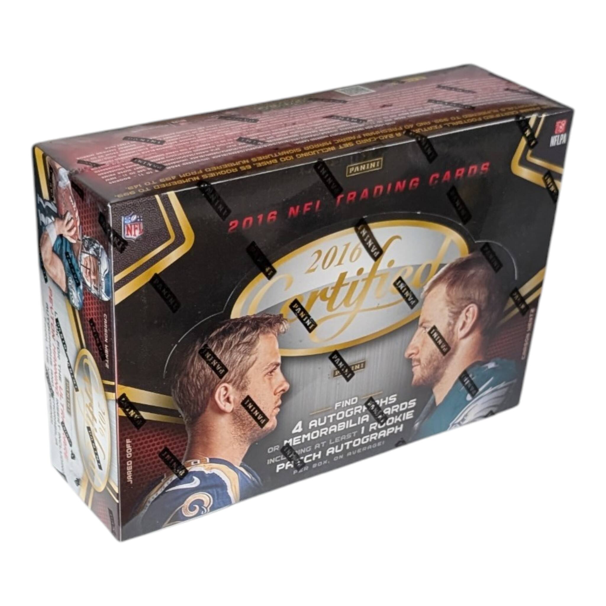 CANSON NEWTON #00, M GINOVEE, PETHC KELAA, G RS SIGNATURES, DOI NONN RGO, S BASE PANINI, GOF, FROH, ROGKIES, ANINI CARDS, P aL TO NUMBEREO, ANINI FRADING, NFI, NF, 2016, PANINI, PENINI, PANINL, S, PANINI, ININIA, ONVA, PANINI, ENT, FIND HS, 9RDS, PANINI AUTOGR, ROOKIE MEMORABILIA, 4 AT AUTOGRAPH, LEAST GOFF OR NG, CH ON RURAGE, B INCL, BOR, JARED PA PER

2016 NFL TRADING CARDS  
2016 Certified  
FIND AUTOGRAPHS, MEMORABILIA, ROOKIE CARDS, OR AT LEAST 4 AUTOGRAPHS PER BOX  
JARED GOFF