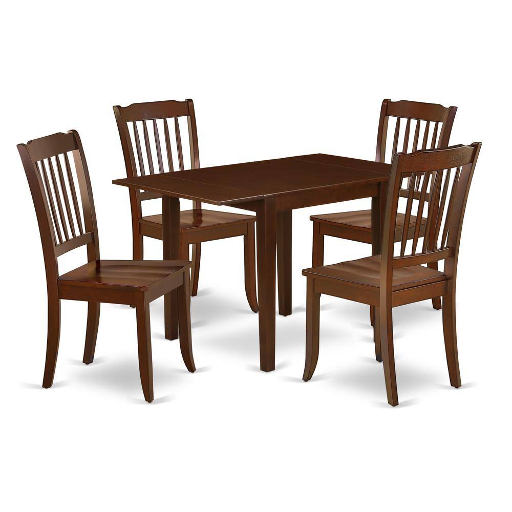 Left. East West Furniture - Dining Room Set Mahogany - Brown.
