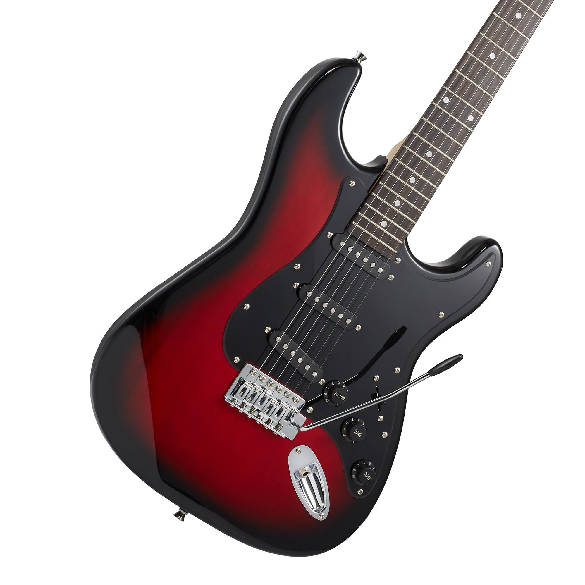Alt View 1. Ashthorpe - 39-in Full-Size Electric Guitar Beginner Kit with Gig Bag - Red-Black.