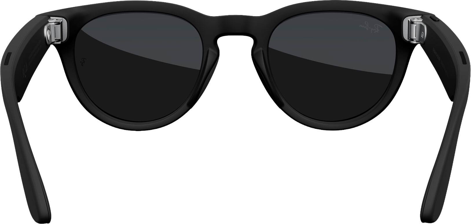 Alt View 8. Ray-Ban Meta - Headliner (Gen 1) glasses with Meta AI, Audio, Photo, Video Compatability - Charcoal Lenses - Matte Black.