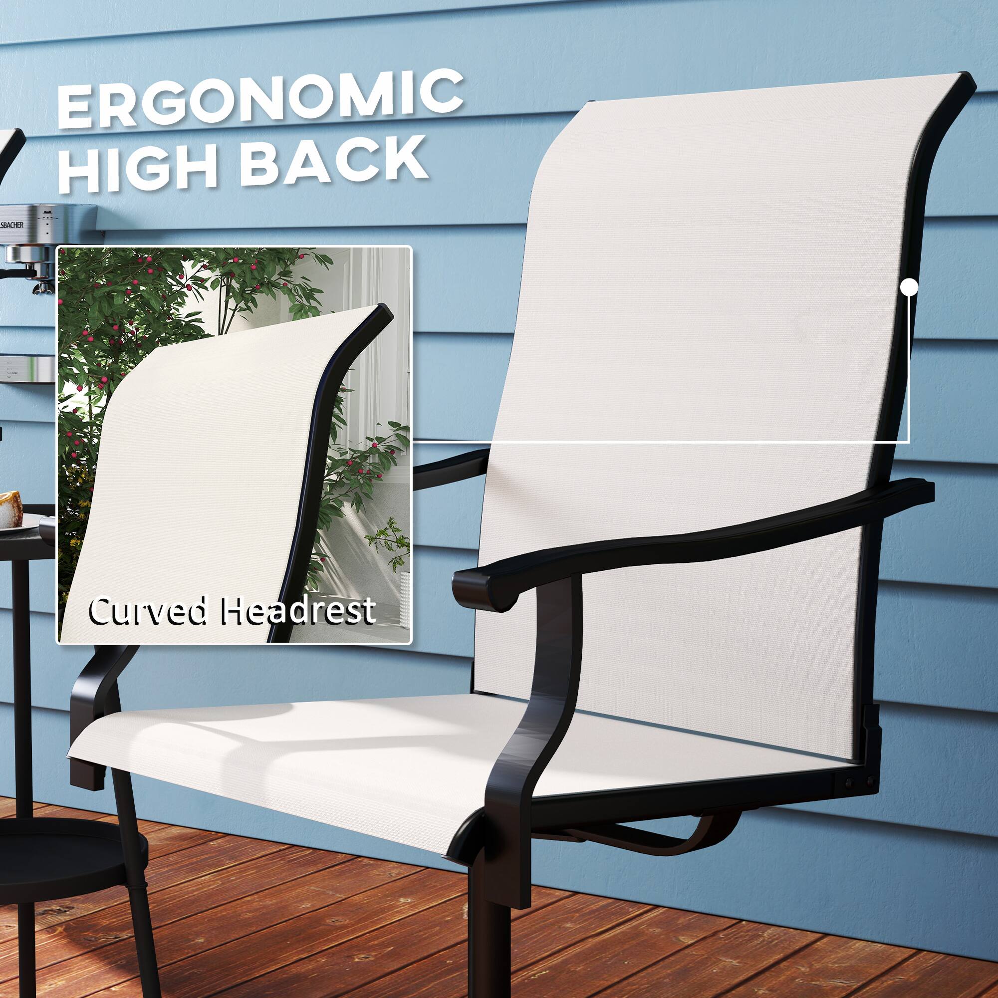 ERGONOMIC HIGH BACK  
Curved Headrest