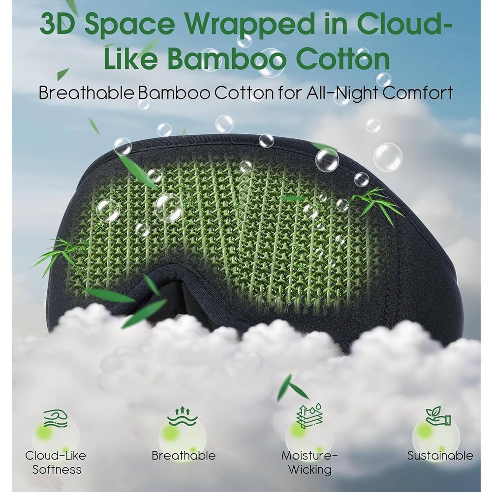 3D Space Wrapped in Cloud-Like Bamboo Cotton  
Breathable Bamboo Cotton for All-Night Comfort  

- Cloud-Like Softness  
- Breathable  
- Moisture-Wicking  
- Sustainable