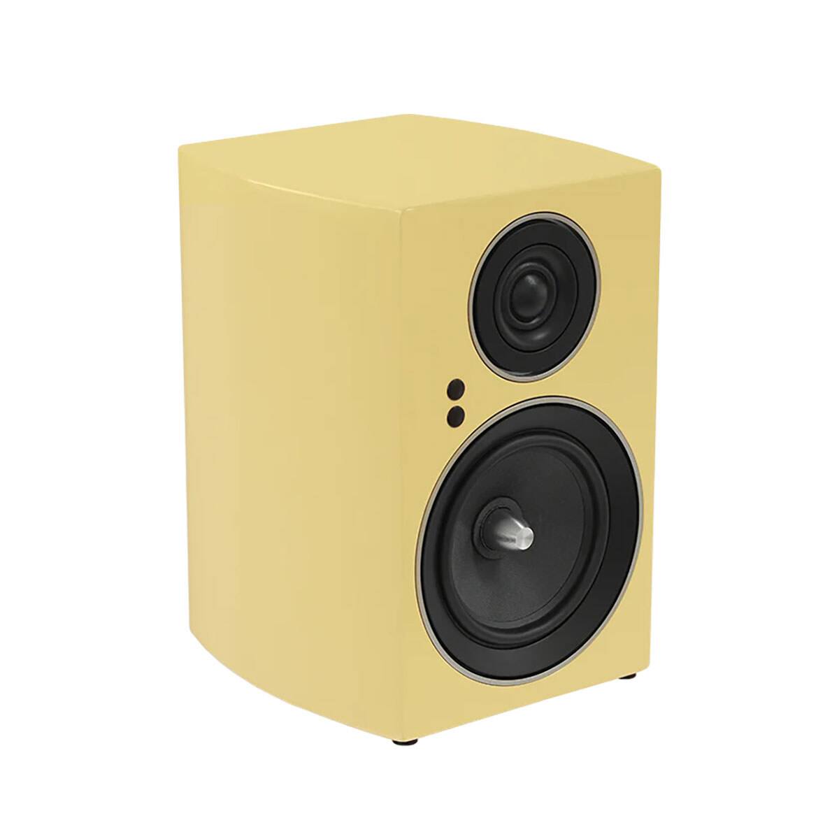 Alt View 4. Jamo - Jamo 2 Way Active BookshelfSpeaker High Gloss Yellow.