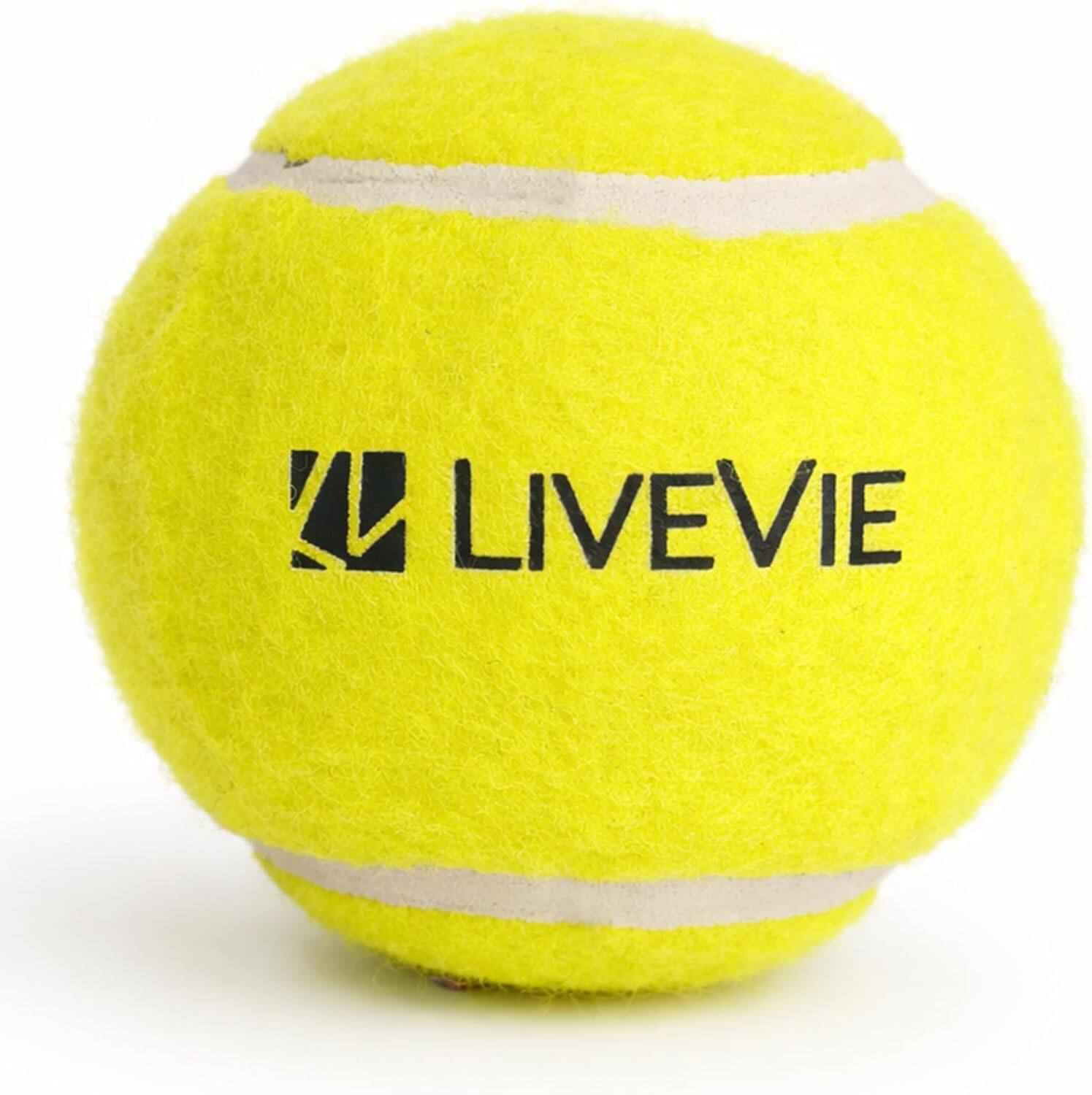 Angle. LIVEVIE - Professional Cricket Tennis Balls- Pack of 6 - Green.
