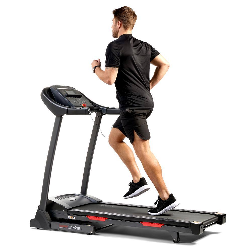 Alt View 2. Sunny Health & Fitness - Premium Folding Auto-Incline Smart Treadmill with Exclusive SunnyFit® App Enhanced Bluetooth Connectivity - Black.