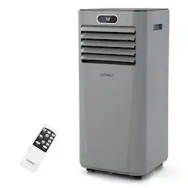 Costway - 6000 BTU Portable Air Conditioner Cools up to 350 sq.ft w/ Remote Control 3-in-1 Air Cooler w/ Drying - Gray