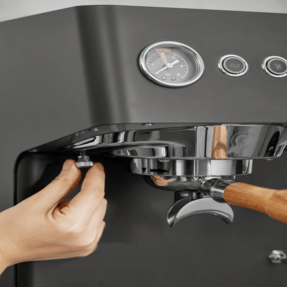 Alt View 1. Plum Chef - Semi-Automatic Espresso Machine 15 Bar 1450W Coffee Maker Ivory White - Ivory White.