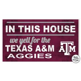 Jardine - Texas A&M Aggies 11'' x 20'' Indoor/Outdoor In This House Sign - Maroon