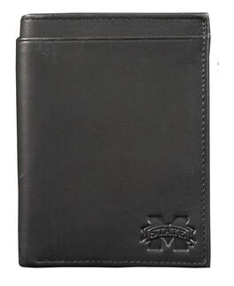 Rico Industries - Mississippi State Bulldogs Black Leather RFID Blocking Passport Holder Cover Travel Billfold Wallet for Men & Women - Multi