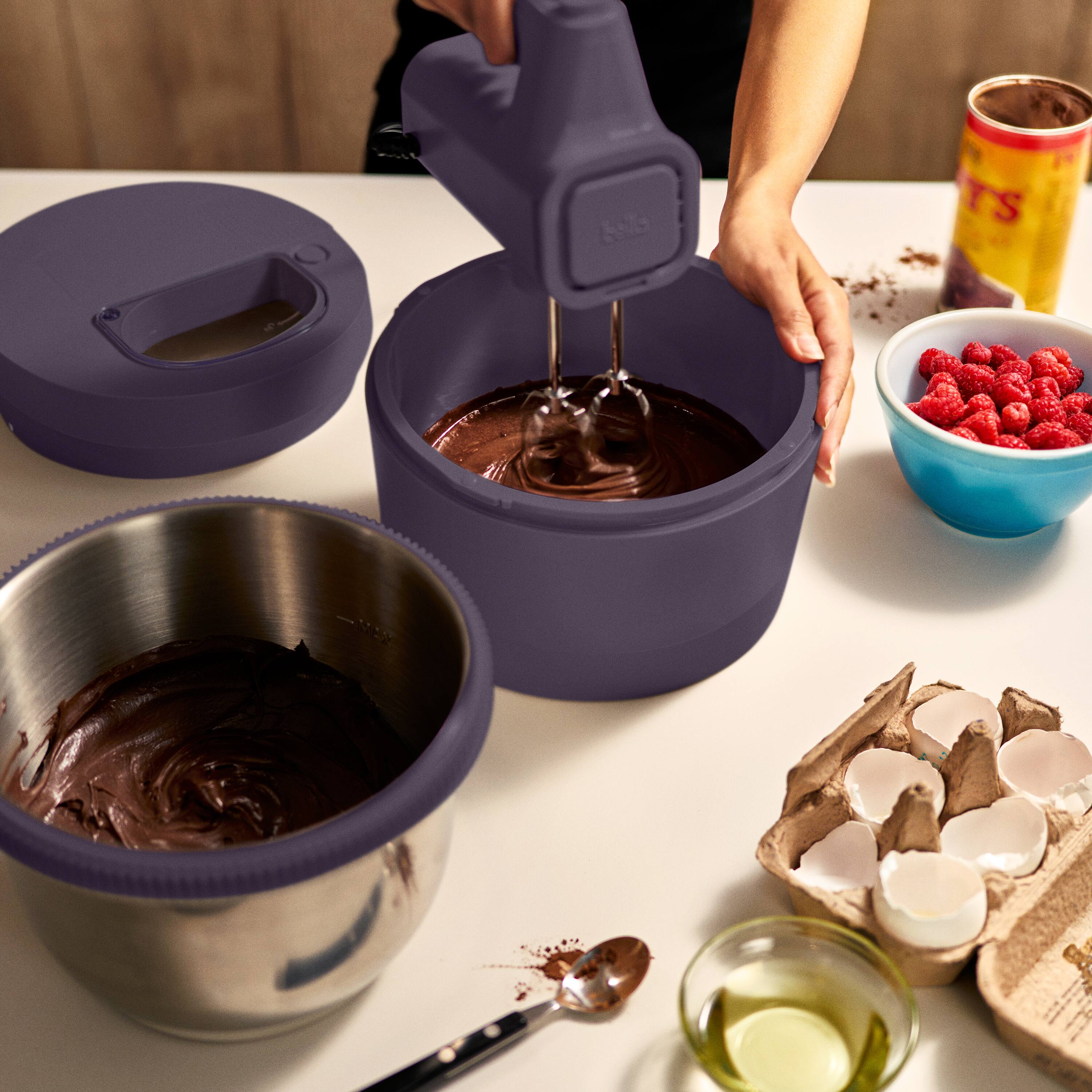 Alt View 7. Bella - 3.5-qt. Hand & Stand Mixer - Plum.