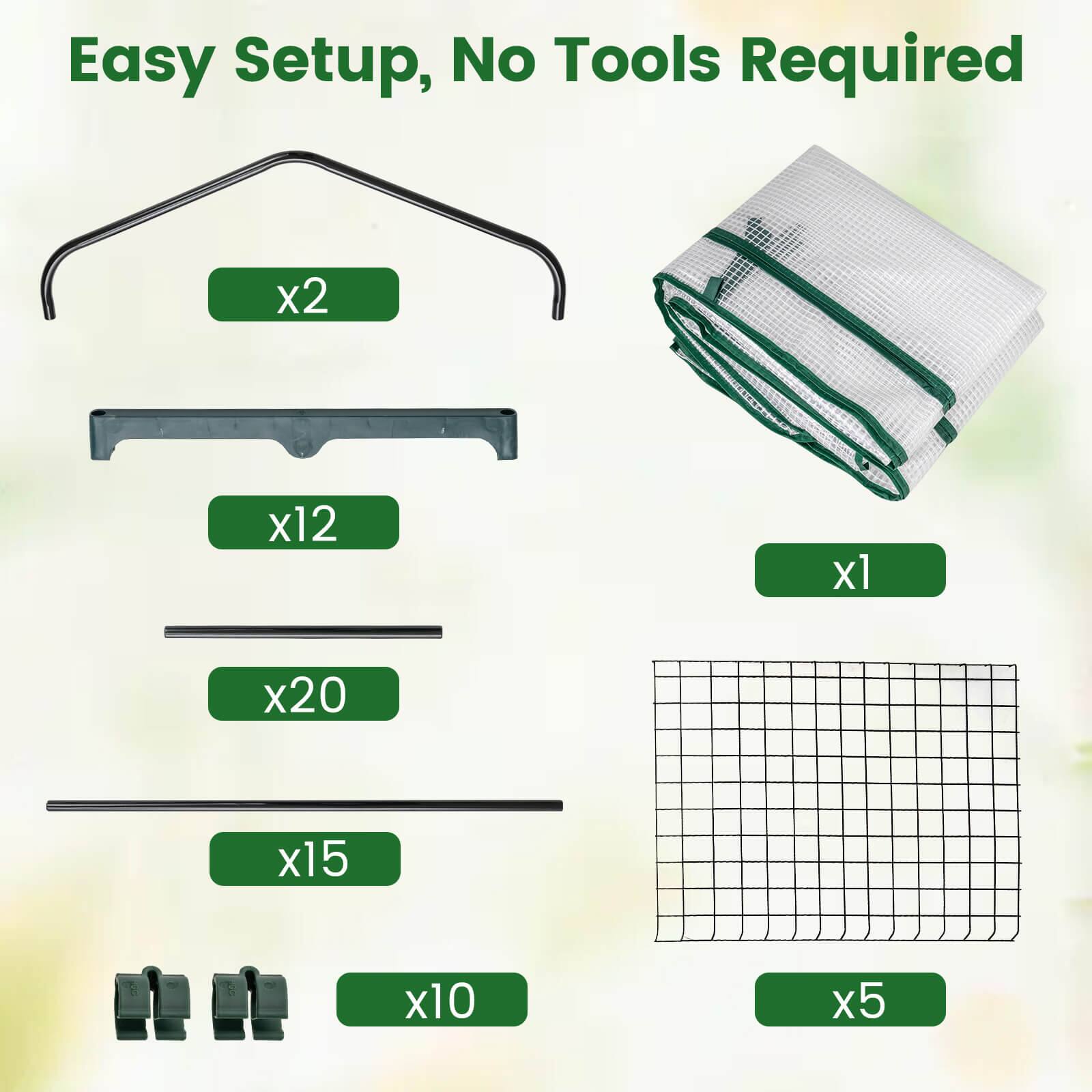 Easy Setup, No Tools Required

- x2
- x12
- x20
- x15
- x10
- x1
- x5