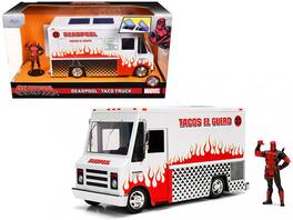 Deadpool Taco Truck with Deadpool Diecast Figurine "Marvel" Series 1/24 Diecast Model by Jada - Multicolor