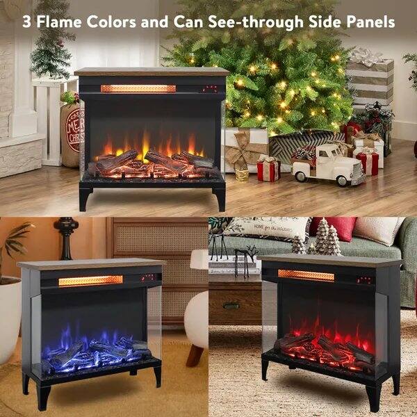 3 Flame Colors and Can See-through Side Panels