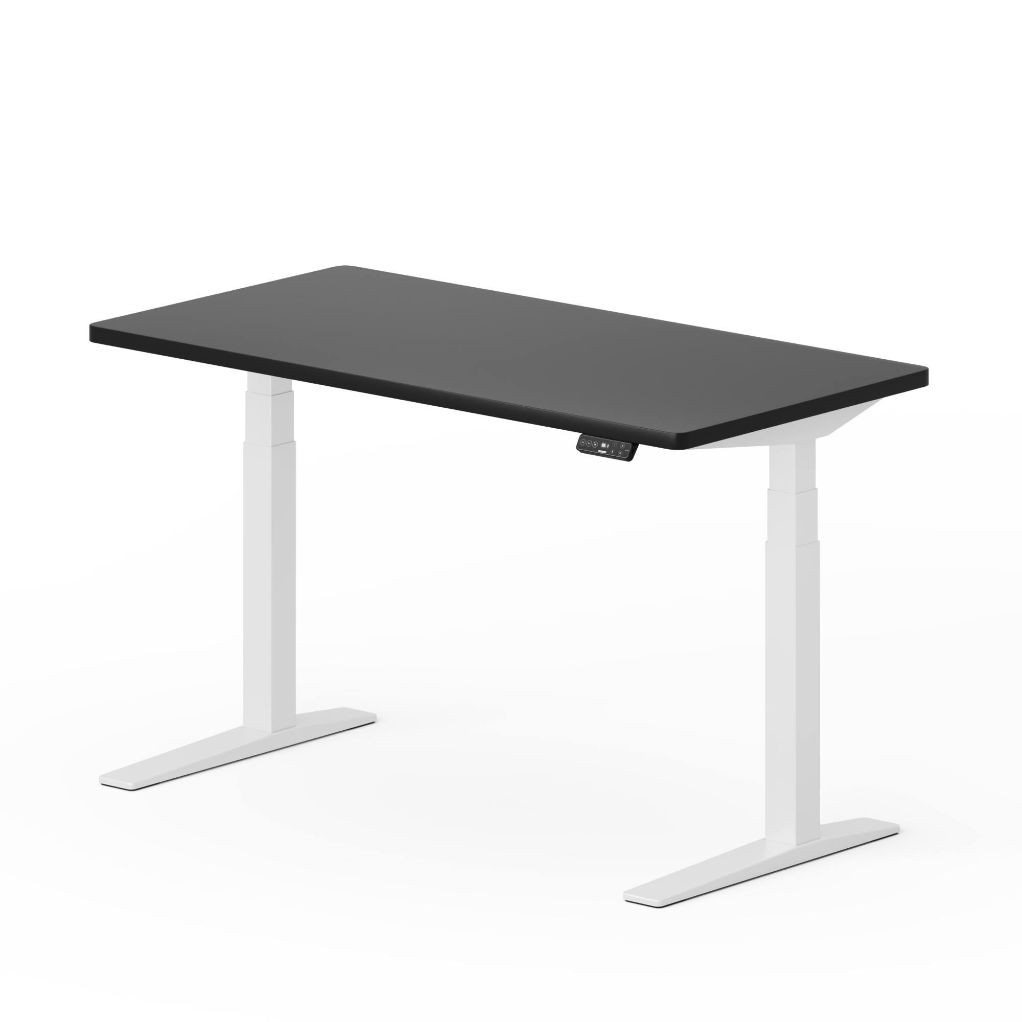 Angle. FlexiSpot - FlexiSpot E7Pro 55''W Electric Adjustable Standing Desk Chipboard, Black/White - Black.