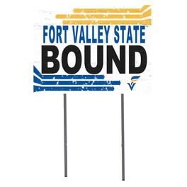 Jardine - Fort Valley State Wildcats 18'' x 24'' Bound Yard Sign - White