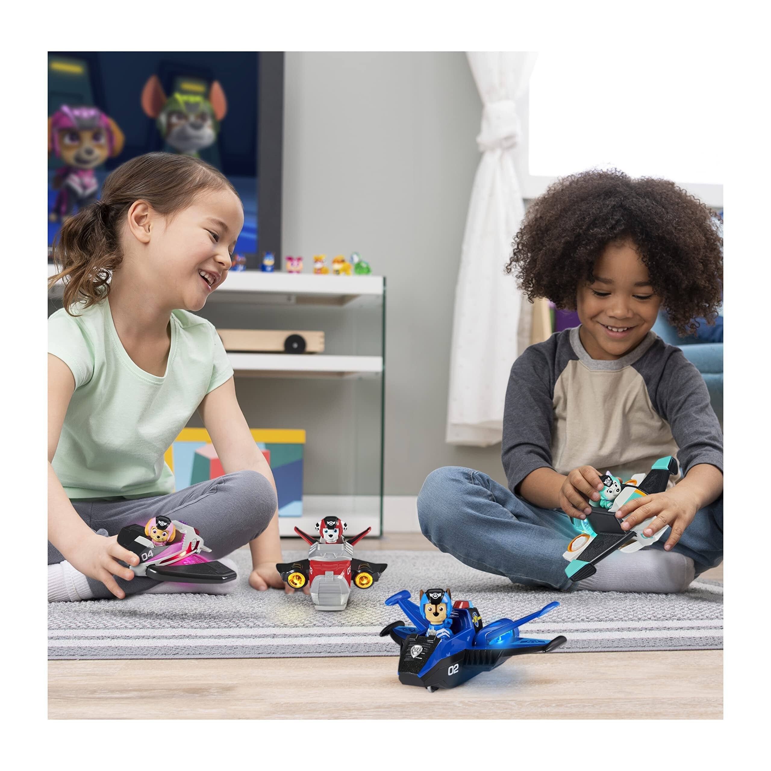 Alt View 2. Paw Patrol - Paw Patrol Jet to the Rescue Chase Deluxe Transforming Vehicle with Lights and Sounds, Collectible Pup, Ages 3+ - Multicolor.