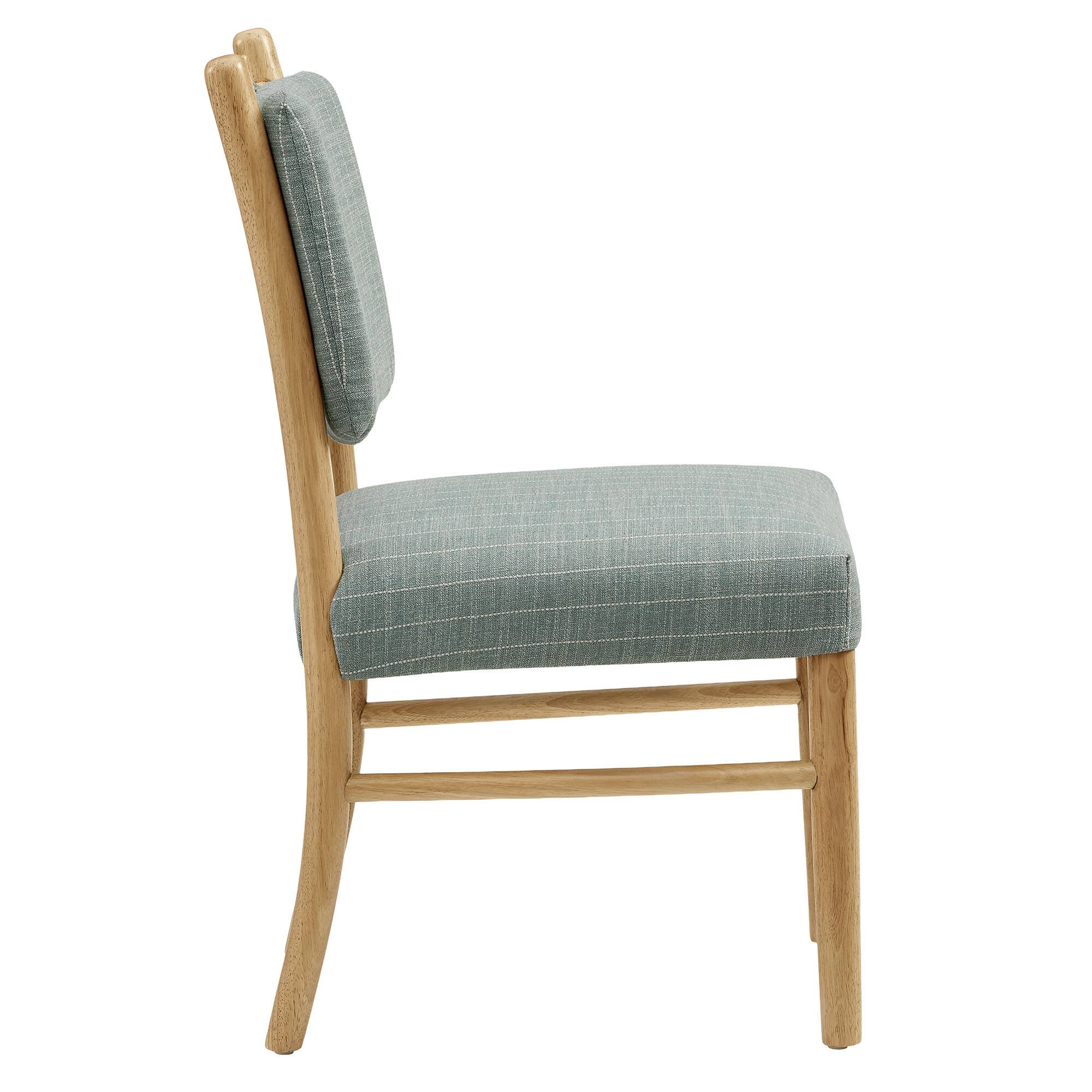 Alt View 3. Modway - Mauden Striped Dining Side Chairs Set of 2 by Modway - Spa Blue Stripe.
