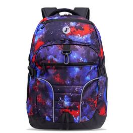 J World - Boys and Girls Atom 18.5" Multi-Compartment Laptop Backpack for School and Travel - GALAXY