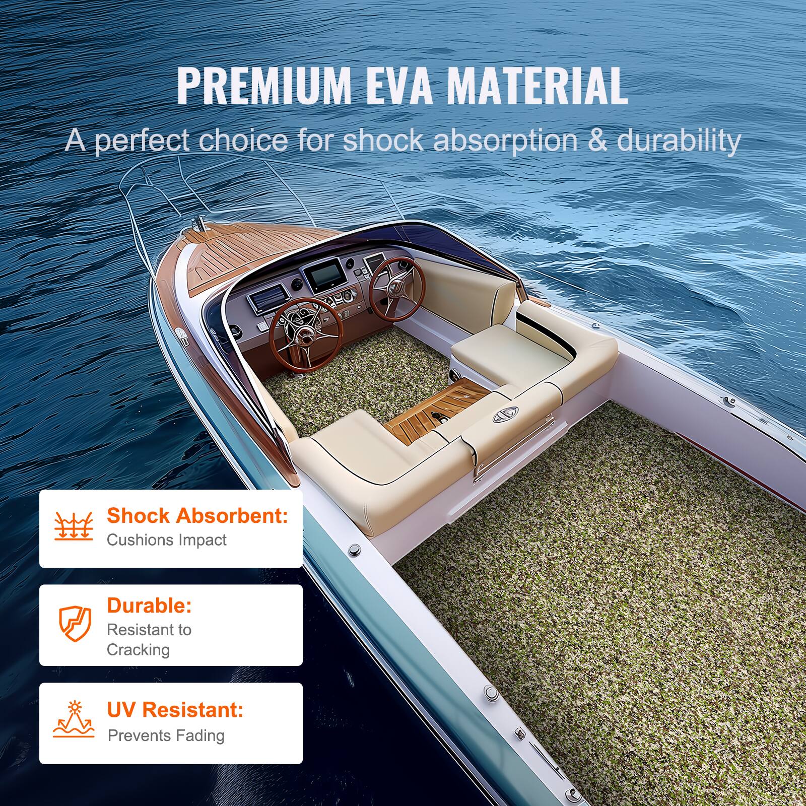 PREMIUM EVA MATERIAL  
A perfect choice for shock absorption & durability  

- Shock Absorbent: Cushions Impact  
- Durable: Resistant to Cracking  
- UV Resistant: Prevents Fading