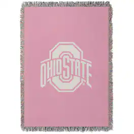 Chad & Jake - Ohio State Buckeyes Woven Blanket - Pink