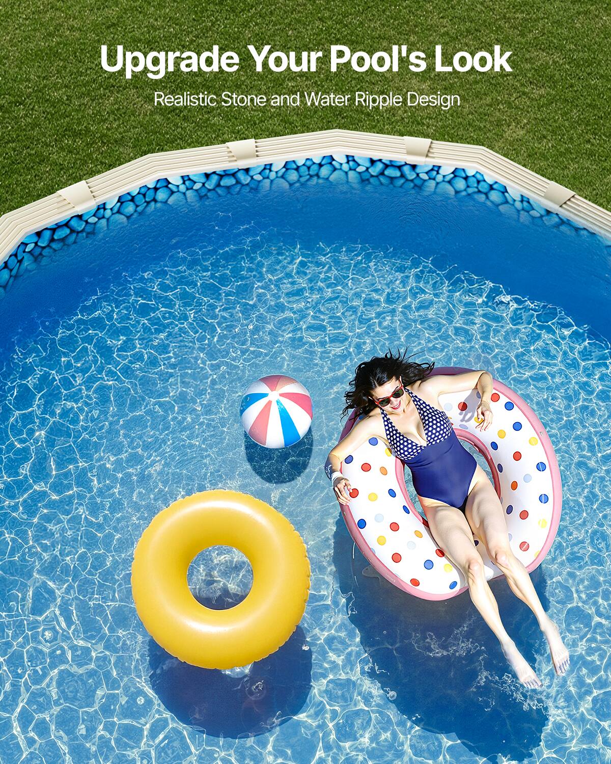 Upgrade Your Pool's Look  
Realistic Stone and Water Ripple Design