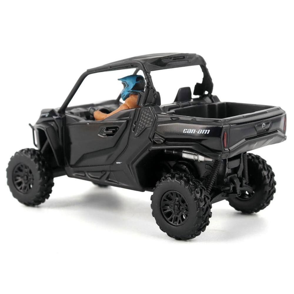 Left. BRP Models - Can-Am Commander XT 1000R Matt Black with Driver Figure 1/32 Diecast Model by BRP Models - Matt Black.