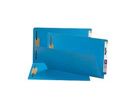 Smead - End Tab Classification Folders, Shelf-Master Reinforced Straight-Cut Tab, Legal Size, 50/Box - Blue