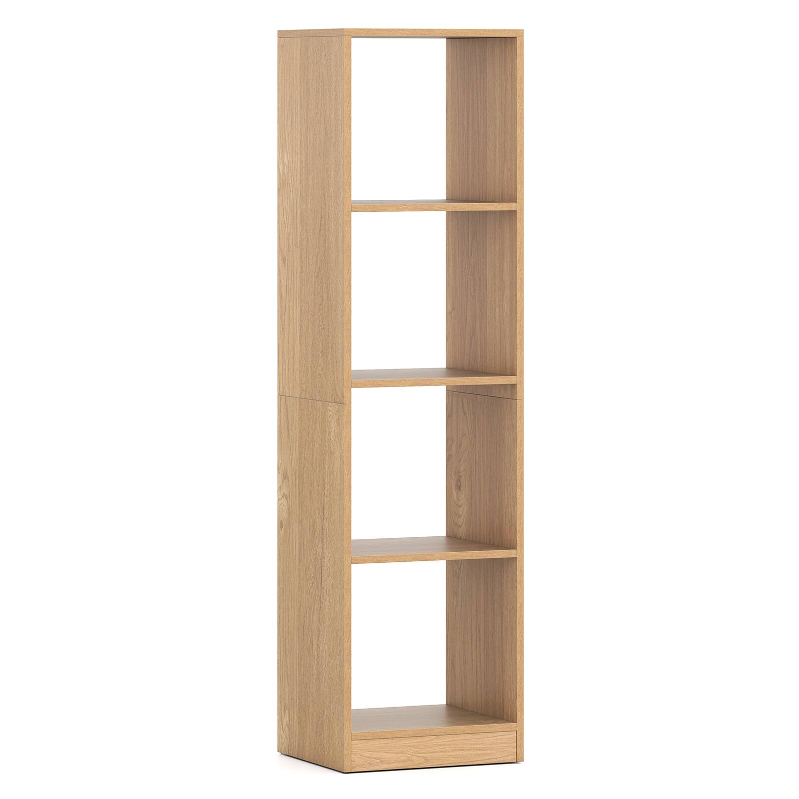 Alt View 9. Gymax - Gymax 2PCS 5-Tier Bookshelf Corner Bookcase Storage Display Organizer w/ 4 Cubes - Yellow.