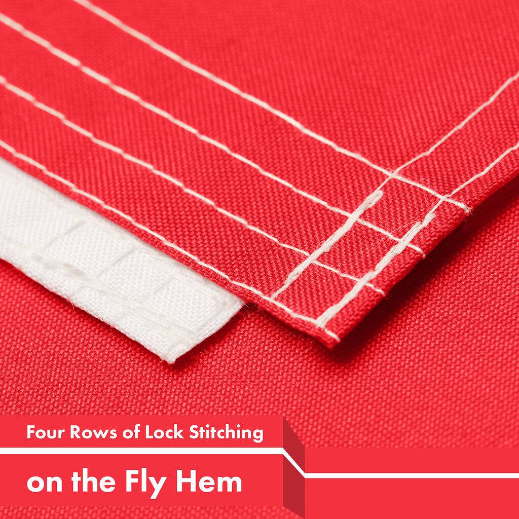 Four Rows of Lock Stitching on the Fly Hem