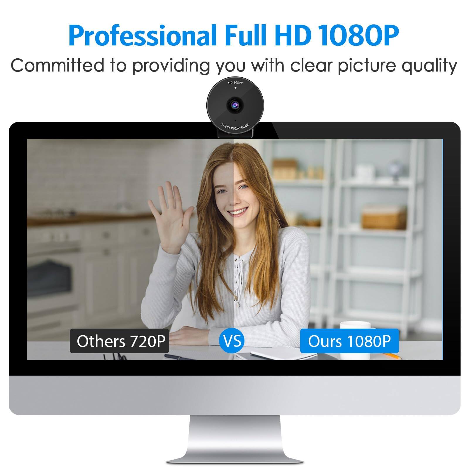 Professional Full HD 1080P  
Committed to providing you with clear picture quality  

Others 720P  
VS  
Ours 1080P